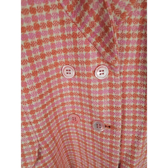 Ann Taylor Womens Size 8P Pink Tweed Double-Breasted Blazer Jacket Petite - Picture 6 of 8